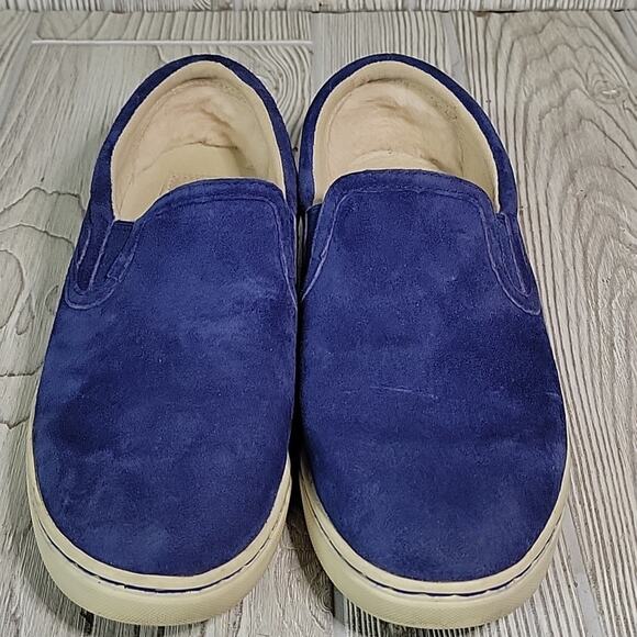 UGG Slip On Blue Suede Shoes Sneaker Womens Size 6.5 - Picture 3 of 13